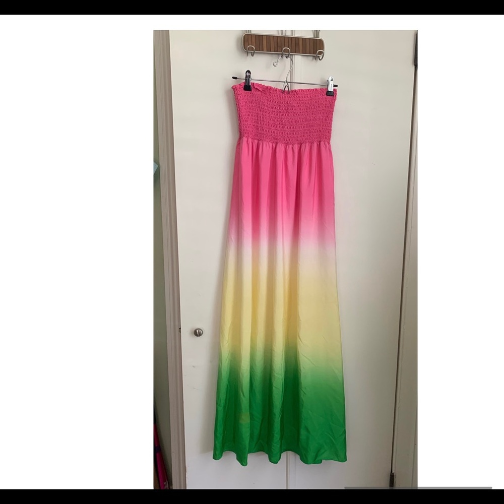 Lilly Pulitzer strapless full length dress, Sz M